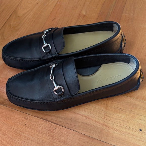 Cole Haan Black Leather Bit Buckle Drivers Loafers Men’s Size 7M - Picture 2 of 7
